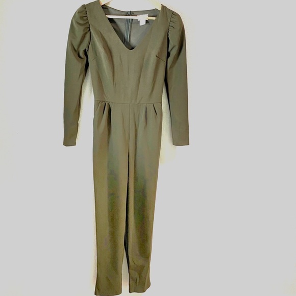 Love....Ady V-Neck Puff Long Sleeve Jumpsuit - Picture 3 of 4